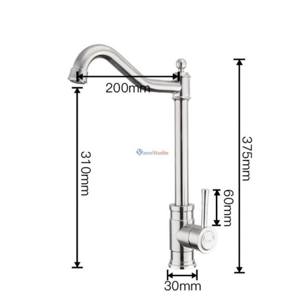 Смеситель для кухни Frap F41899-4 сатин