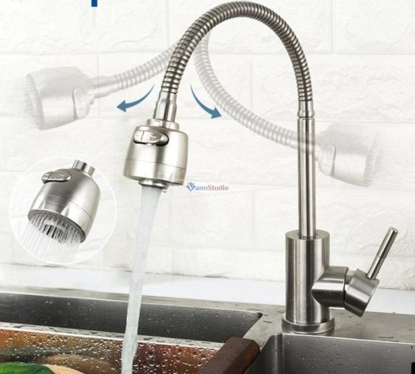 Смеситель для кухни Frap F44899-1 с краном для фильтр/воды сатин