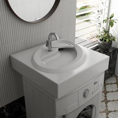 Раковина Madera над стиральной машиной Ameli 60х60 с кронштейнами