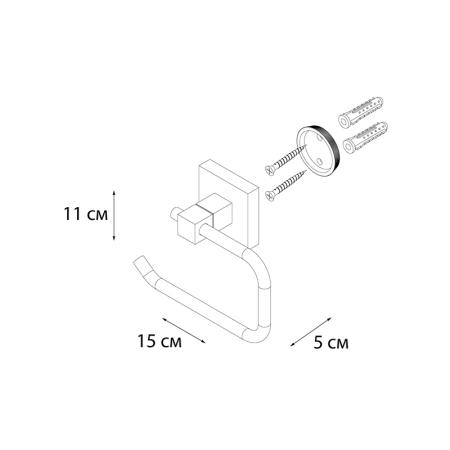 Держатель для туалетной бумаги FIXSEN METRA FX-11110A, хром