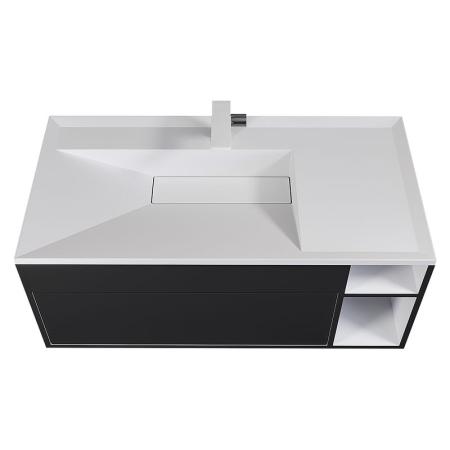 Тумба под раковину для ванной Uperwood Lotus подвесная, 100 см, черная