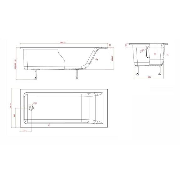 Ванна AquaStone Армада 180х80 иск. камень