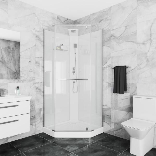 Душевая кабина Cerutti SPA CHIKA901T без крыши (90x90x215-225)