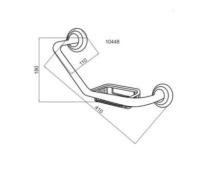 Поручень для ванны с мыльницей Boheme Brillante 10448 хром