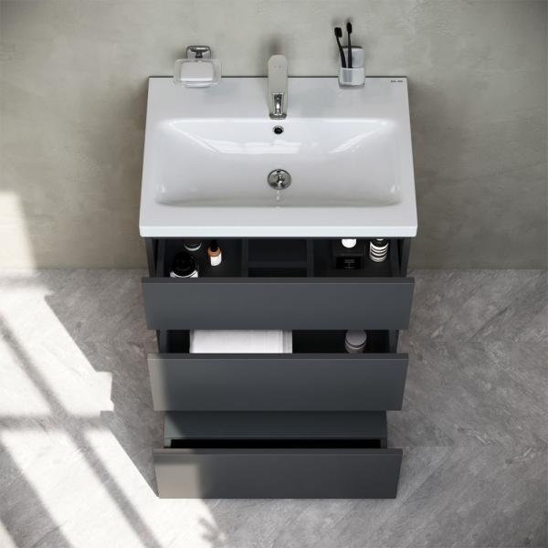 Тумба под раковину напольная AM.PM GEM S M91FSX0602GM графит матовый