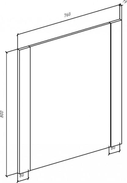 Зеркало Bellezza Лоренцо 80 серебро