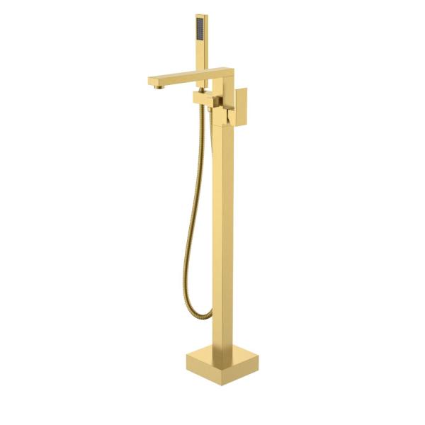 Смеситель напольный Boheme QUBIC Matt Gold 479-MG