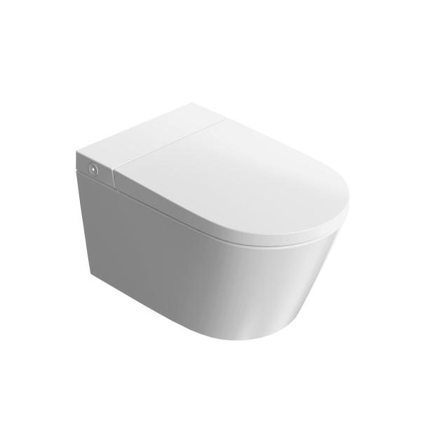 Унитаз Kerama Marazzi ТЕКВЕЙВ KMTWWC59GWH2 подвесной торнадо с дистанционным управлением, белый глянцевый