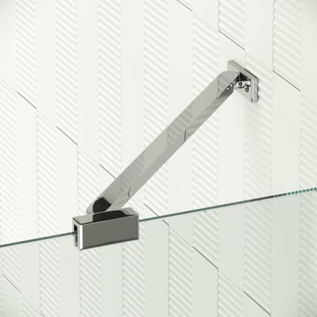 Душевой уголок Vegas-glass AFA-F Retta 100*90 08 01 L, профиль глянцевый хром, стекло прозрачное