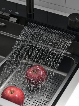 Мойка кухонная Esbano CASCADE-5 750х450х220 оружейная сталь PVD покрытие