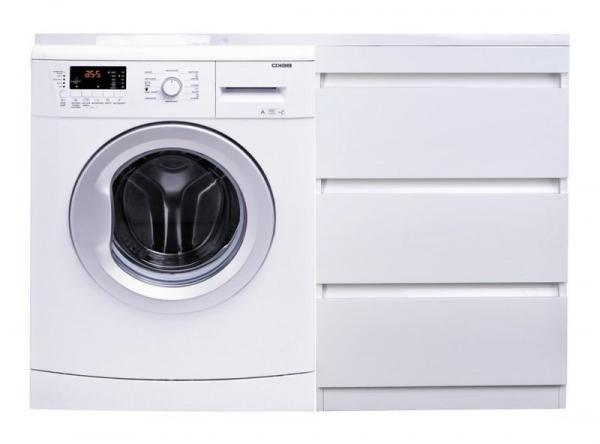 Тумба Style Line Elfante Даллас 120 (3 ящ.) Люкс белая, PLUS напольная