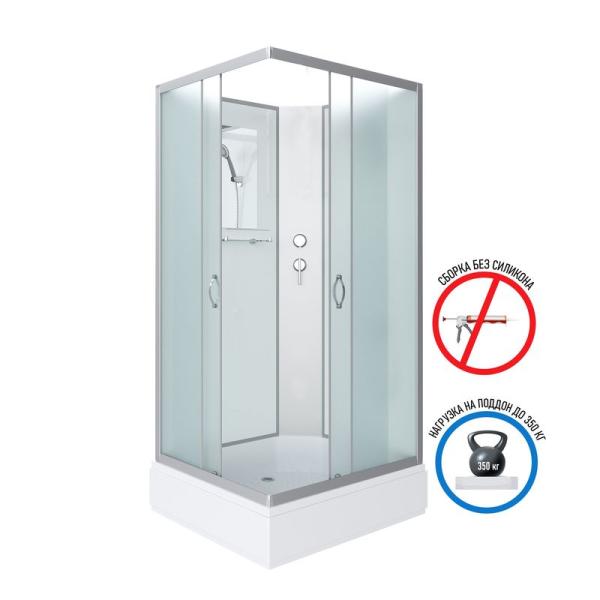 Душевая кабина Niagara NG-33084-14QBK 1000х800х2000 средний поддон  26см стекло матовое