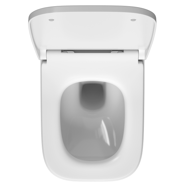 Инсталляция с унитазом VitrA Integra Square  9856B003-7207 комплект 4 в 1 с сиденьем микролифт безободковый цвет клавиши глянцевый хром