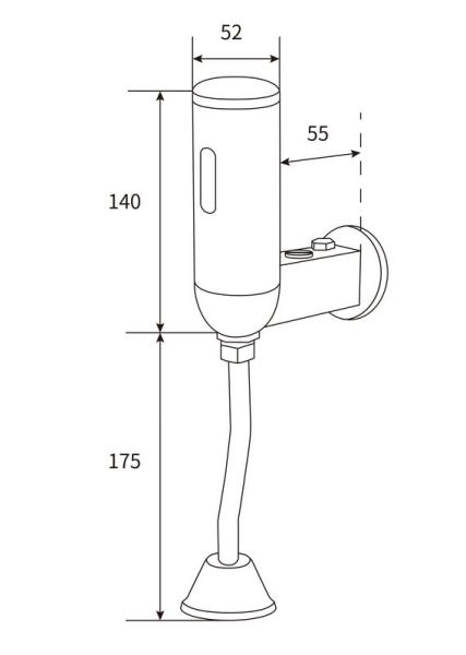 Смывное устройство для писсуара сенсорное beWash Photocell внешний монтаж BWAM0UT309, хром, 6В
