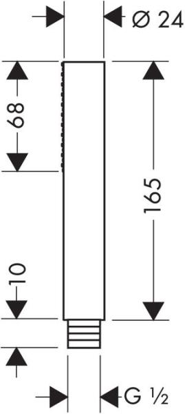 Ручной душ Axor Starck 1jet, ½’ 10531000 хром