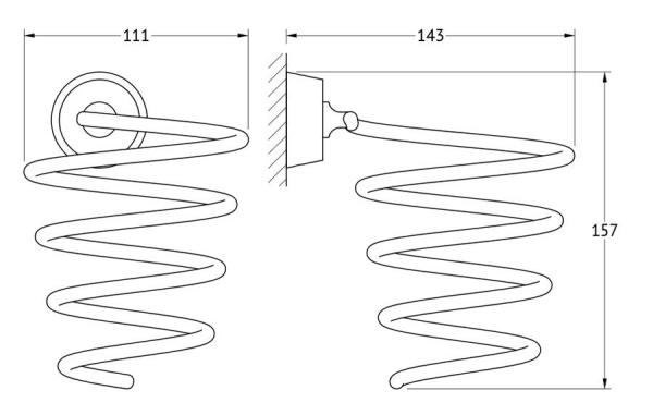 Держатель фена FBS Vizovice VIZ 080 хром