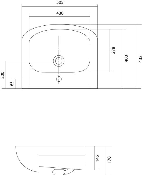 Акватон раковина керамическая Акватоп 50 см