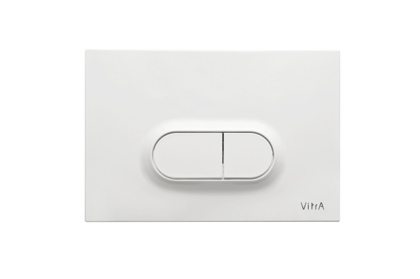 Кнопка смыва для инсталляции VitrA Loop O  740-0500 глянцевая белая двойный смыв