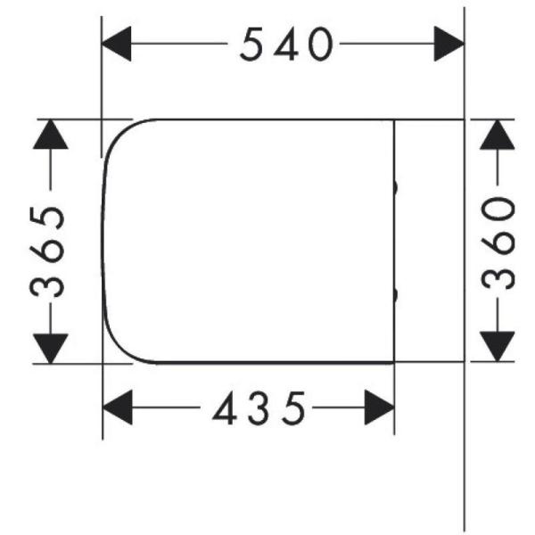 Унитаз Hansgrohe 60203450 CreekTide Q подвесной 540х360, безободковый, с сиденьем без микролифта, Белый глянец