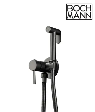 Смеситель с гигиеническим душем BOCH MANN BRAIES GR CK-P07GR из латуни, с шлангом 120 см, серый