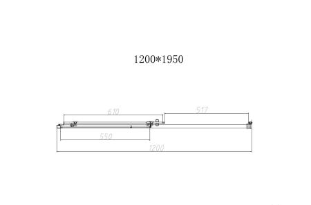 Душевая дверь Vincea Slim-N VDS-4SN120CGB, 1200, черный, стекло тонированное