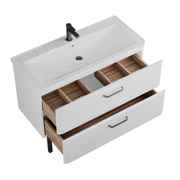 Тумба Veneciana TIBR 100 под умывальник Atlantica 100 белая