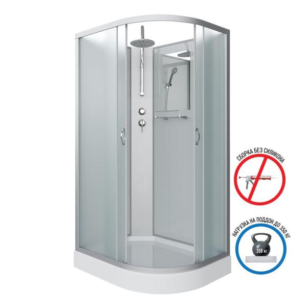 Душевая кабина Niagara NG-3312-14LBKT 1200х800х2100-2400 низкий поддон 13см стекло матовое