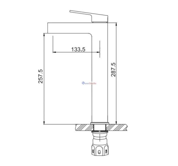 Смеситель Gappo G1099-89 высокий для раковины Оружейная сталь