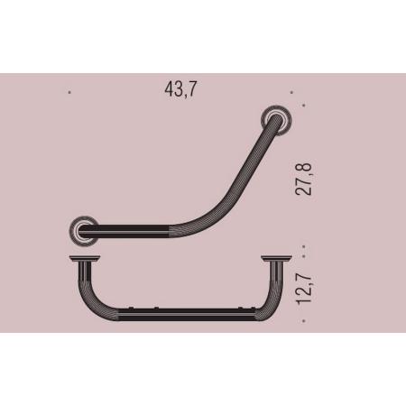 Поручень для ванны Colombo Hermitage В3376 хром