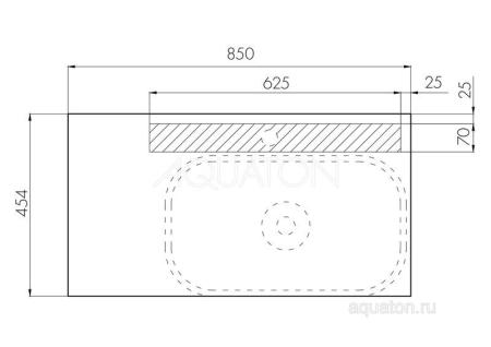 Тумба под раковину AQUATON Терра 85 дуб кантри, антрацит 1A247201TEKA0