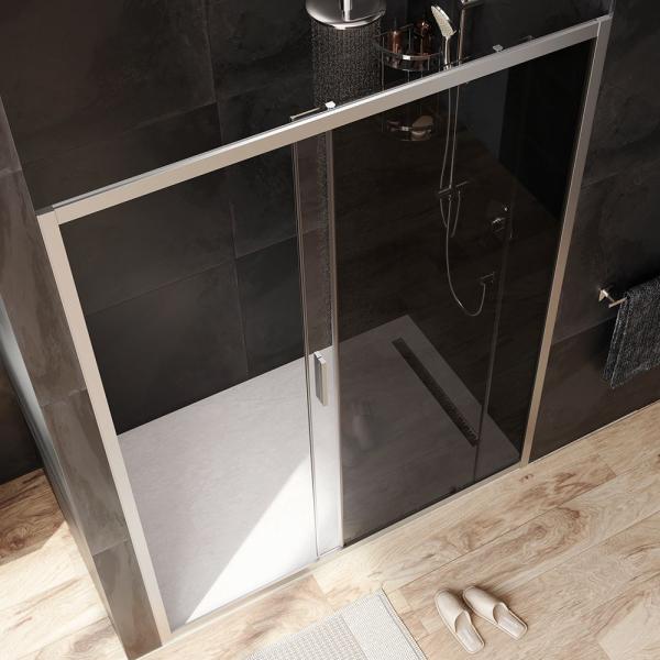 Дверь душевая в нишу AM.PM Gem W90G-150-1-195MG прозрачное, тонированное; профиль хром матовый