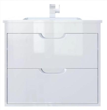 Тумба под раковину для ванной Uperwood Modul 65 см, подвесная, глянцевая, белая