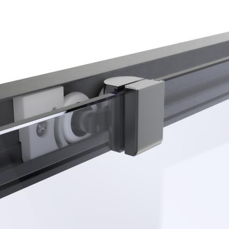 Душевой уголок Vegas-glass ZA-F Protec 120*80 06 10, профиль GunMetal, стекло сатин