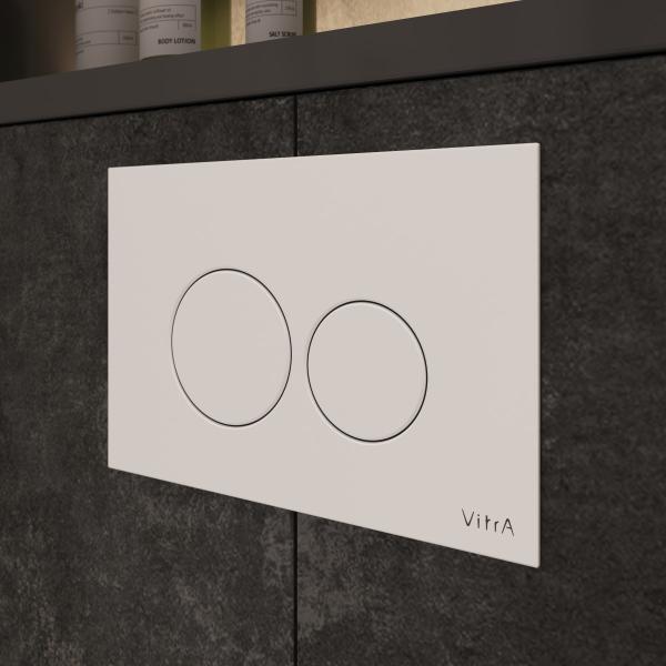 Кнопка смыва для инсталляции VitrA Origin  740-2400 глянцевая белая двойный смыв