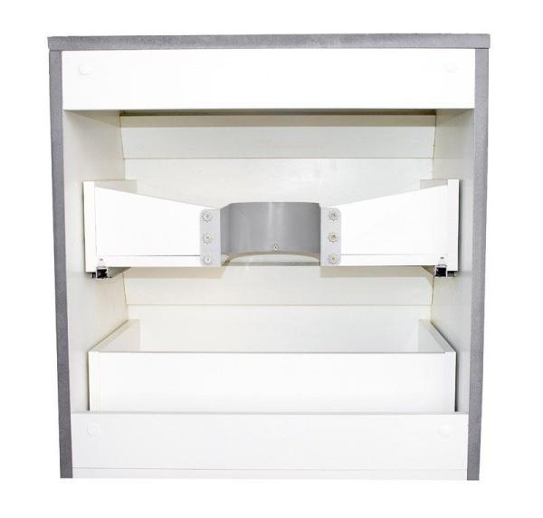 Тумба Style Line Elfante Атлантика 70 подвесная, Люкс бетон темный, (2 ящ.), со столешницей МДФ, PLUS