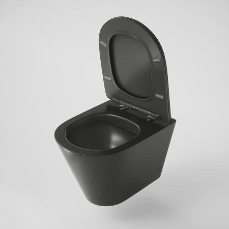 Унитаз Grossman GR-4477BMS (480*360*360) подвесной безободковый с тонкой крышкой, черный матовый