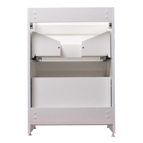 Тумба под раковину Style Line Elfante Даймонд 120 напольная, glass, Люкс белая, PLUS