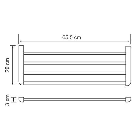 Полка Wasserkraft Kammel K-8311 для полотенец