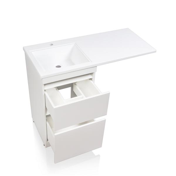 Тумба под раковину Elfante Даллас 110 напольная, Люкс белая, PLUS