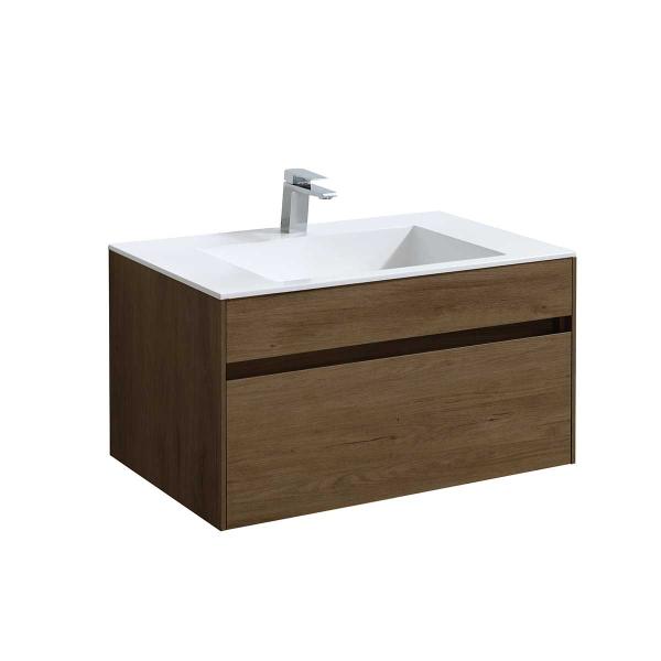 Тумба под раковину Vincea Chiara 800 подвесная, 1 ящик soft-close, цвет T.Oak