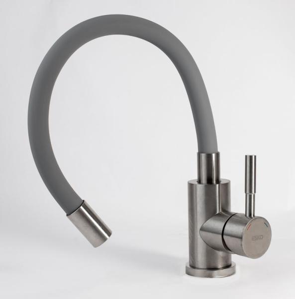 Смеситель для кухонной мойки ESKO Snake K44 G хром серый