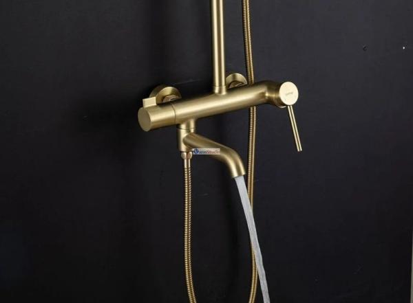 Душевая система Gappo G2406-3 золото сатин с изливом