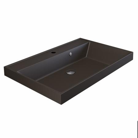 Раковина кварцевая Uperwood Classic Quartz 70 см, коричневая матовая, трюфель