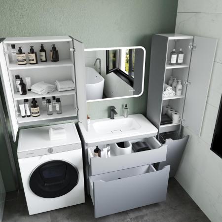 Тумба напольная Style Line Марелла 80 (2 ящ.) Люкс антискрейтч серый, PLUS