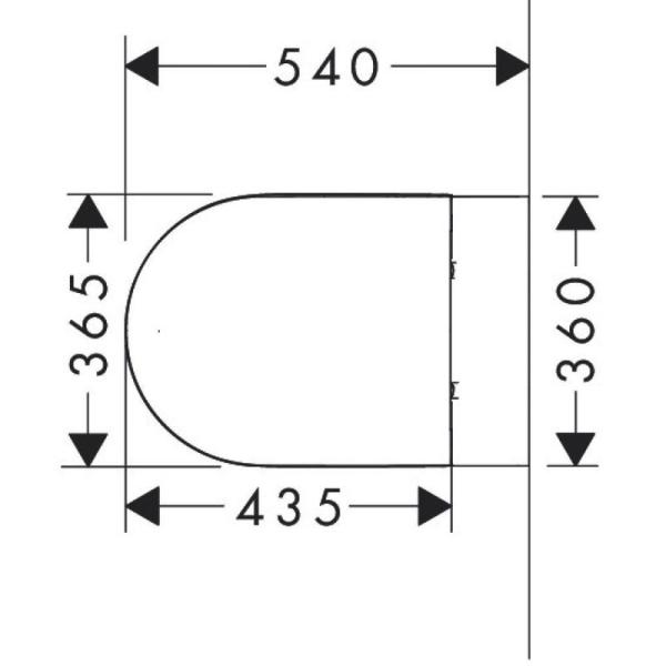 Унитаз Hansgrohe 60201450 GladeLake S подвесной 540х360, безободковый, с сиденьем, Белый глянец