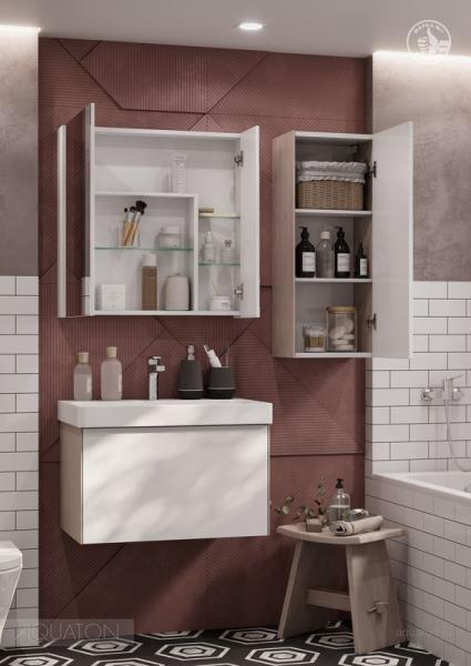 Зеркальный шкаф AQUATON Асти 70 белый 1A263402AX010