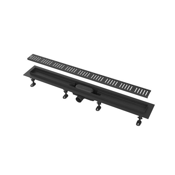 Душевой лоток Kerama Marazzi Душевые лотки APZ10BLACK-750KM Душевой лоток смарт с перфорированной решеткой, черный, 75 см