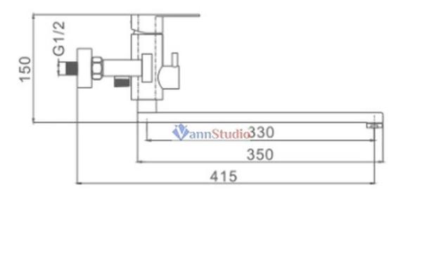 Смеситель для ванны Frap F22805 сатин