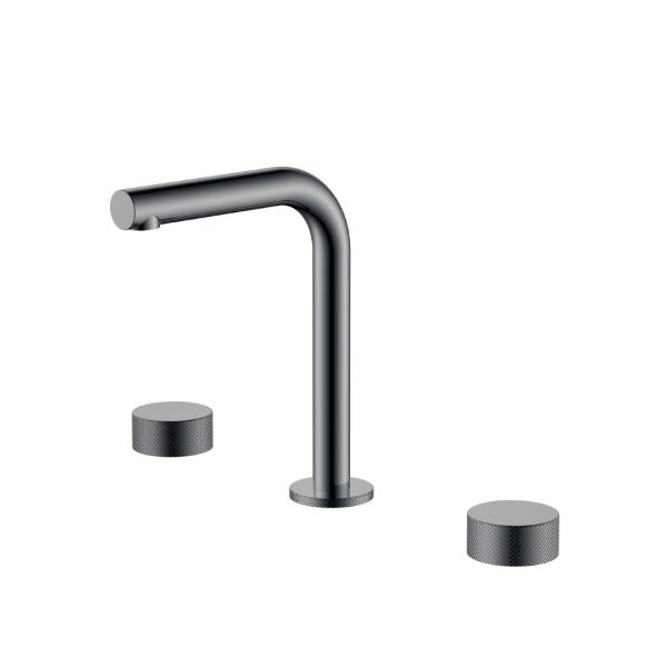 Смеситель на столешницу Boheme STICK TOUCH на 3 отв. Shine Gun Metal 152-SGM.2