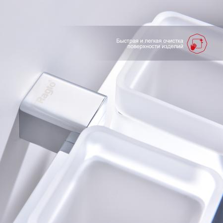 Стакан для ванной комнаты RAGLO R301.08, двойной, хром